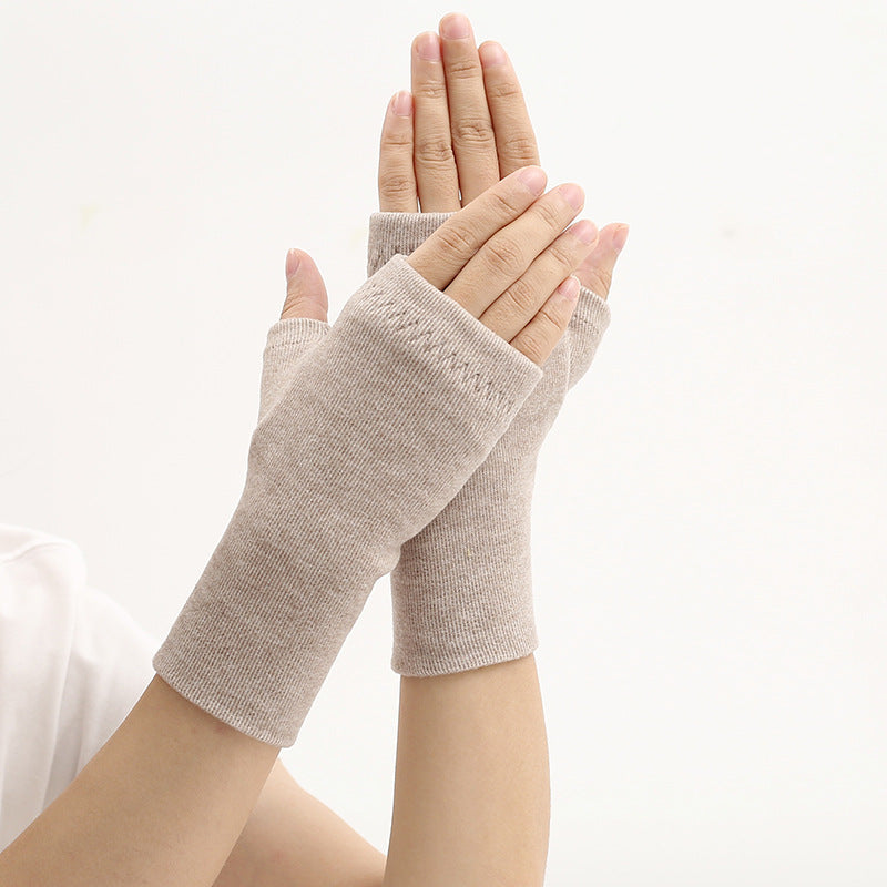 Gants mi-doigts en cachemire épais – Mixte, 6 coloris