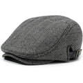 Casquette plate en coton à chevrons – Style rétro homme, réglable