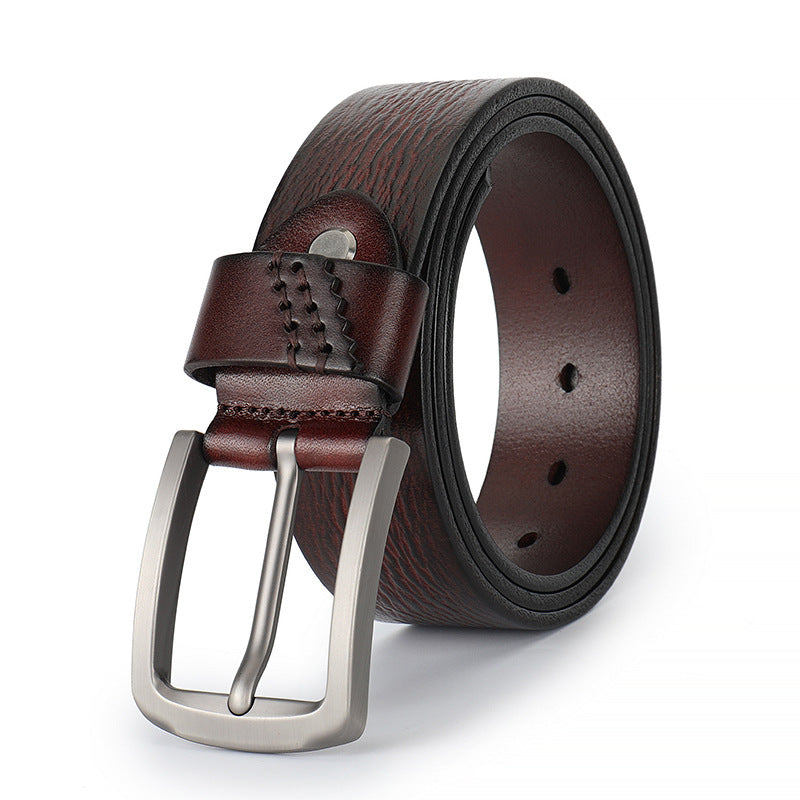 Ceinture homme en cuir pleine fleur fait main – Boucle ardillon