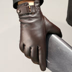 Gants homme en cuir doublés