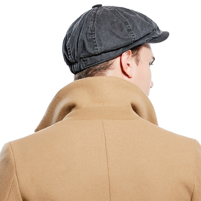 Béret rétro en coton mixte – Style britannique