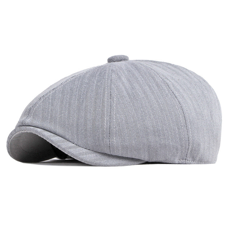 Béret rétro en coton mixte – Style britannique