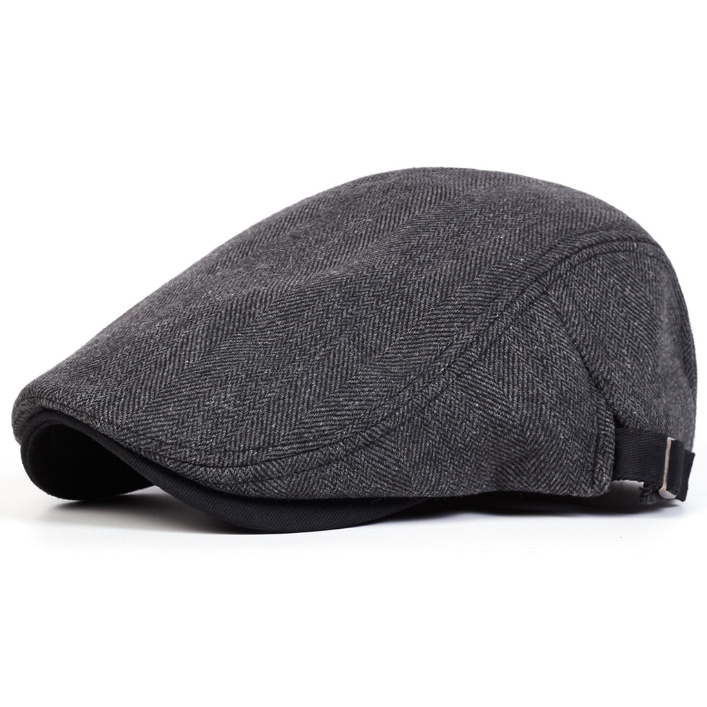 Casquette plate à chevrons homme – Style rétro