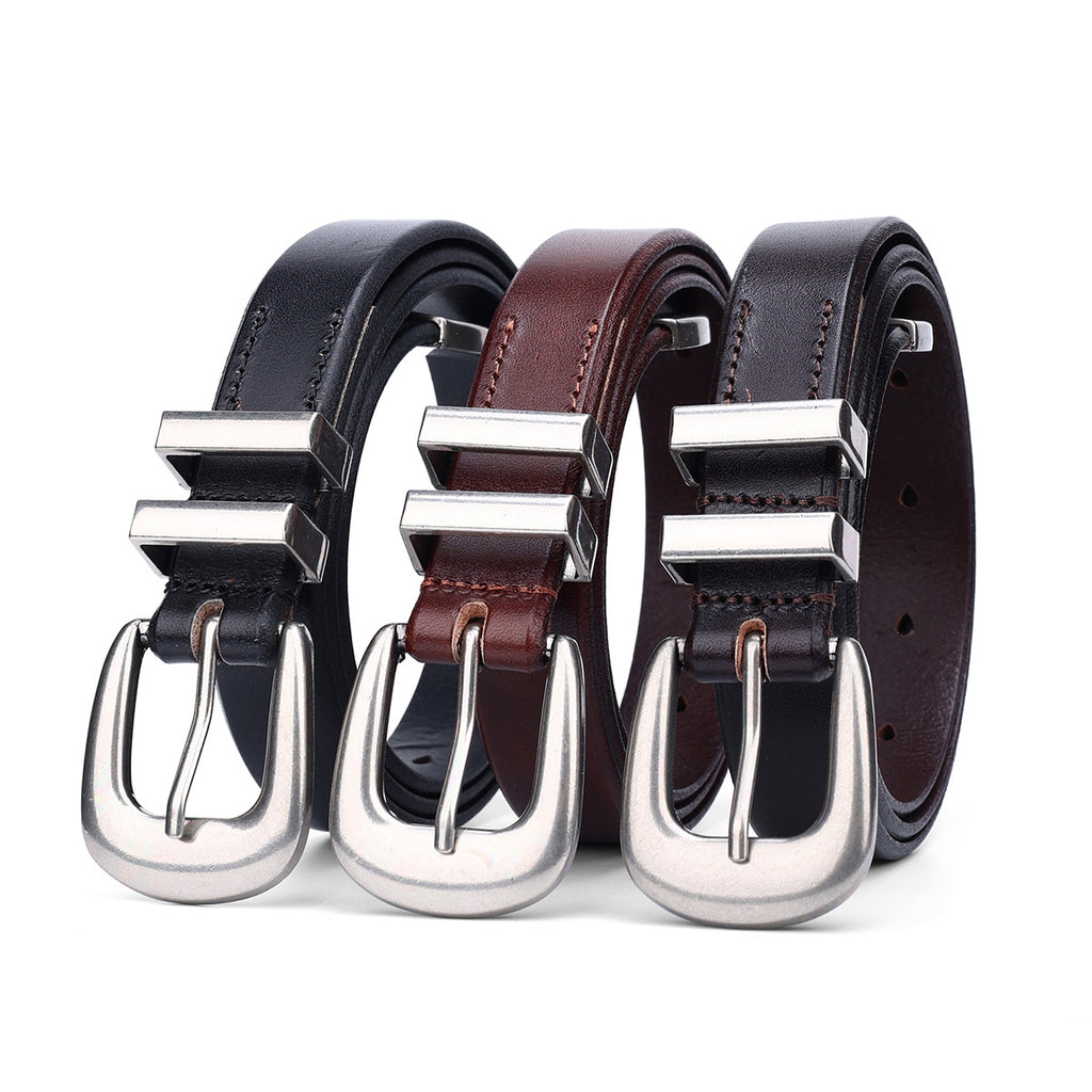 Ceinture femme en cuir tannage végétal – Boucle dorée