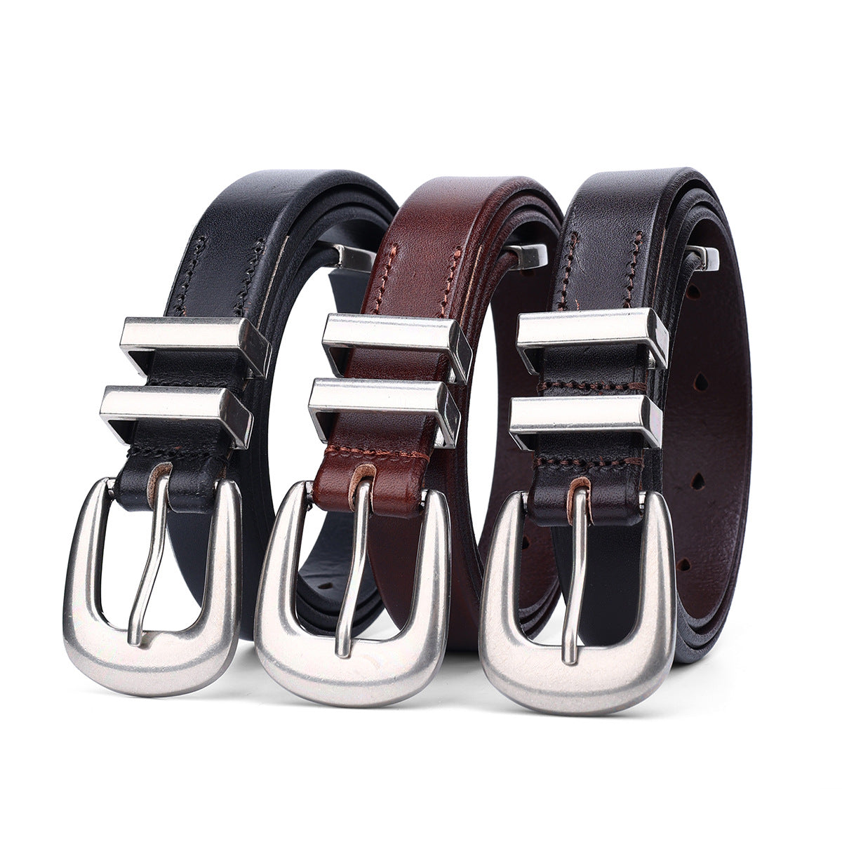 Ceinture femme en cuir tannage végétal – Boucle dorée