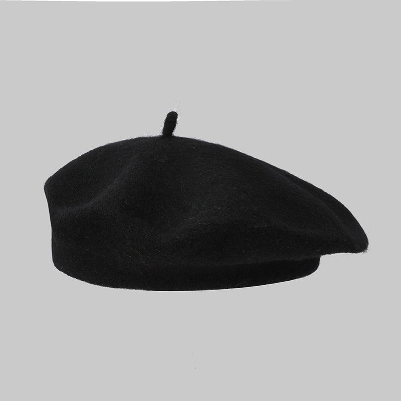 Béret femme en acrylique – Style rétro coréen