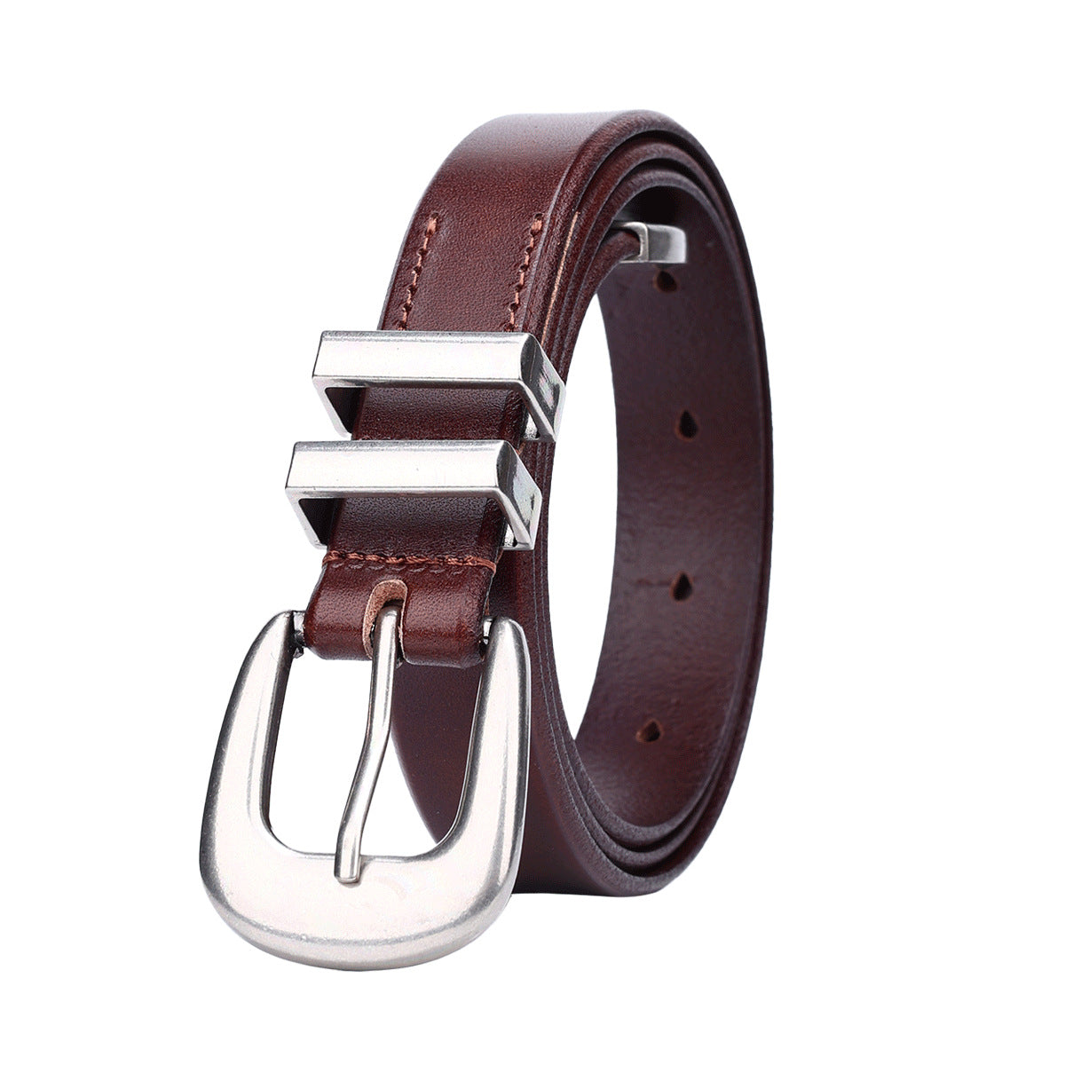 Ceinture femme en cuir tannage végétal – Boucle dorée