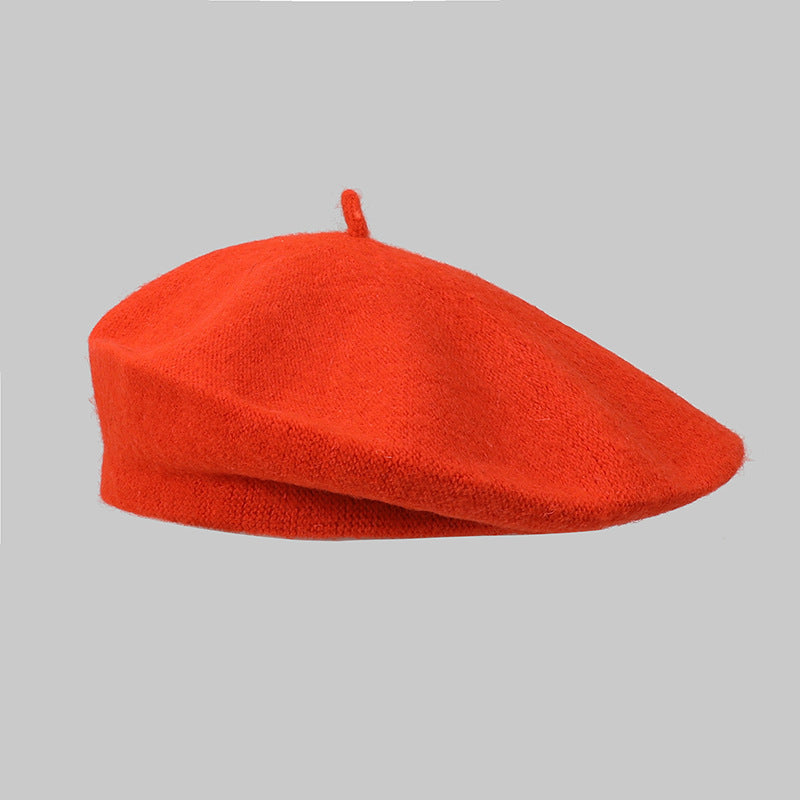 Béret femme en acrylique – Style rétro coréen