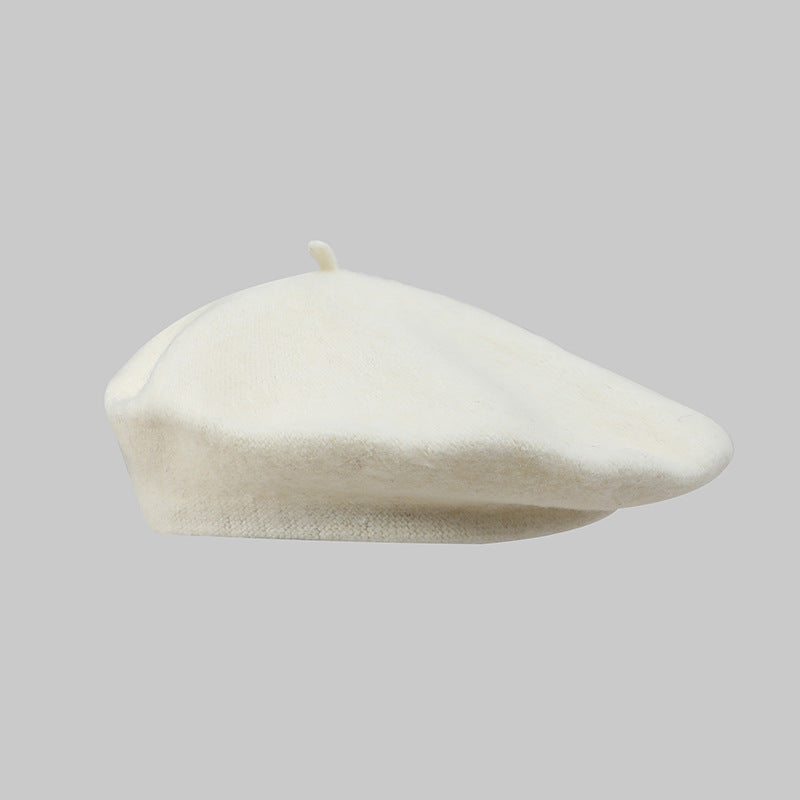 Béret femme en acrylique – Style rétro coréen