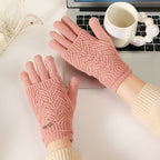 Gants 2-en-1 convertibles en laine acrylique – Écran tactile, femme