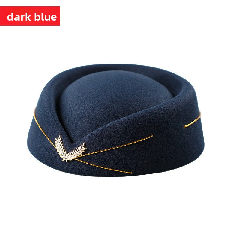 Béret hôtesse en feutre – Style élégant, tenue de scène et bureau
