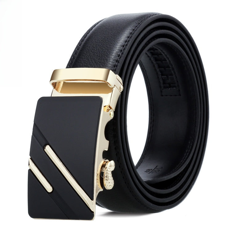Ceinture homme réversible en cuir de vachette à boucle automatique
