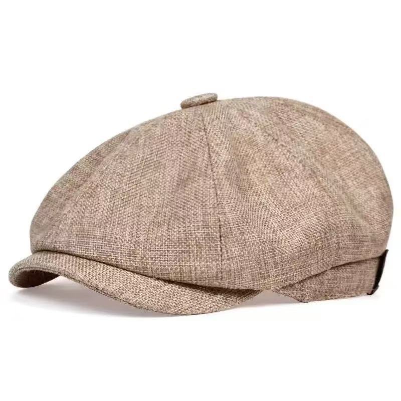 Béret en lin et coton réglable – Style vintage