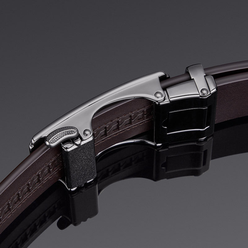 Ceinture homme classique en cuir de vachette – Boucle automatique
