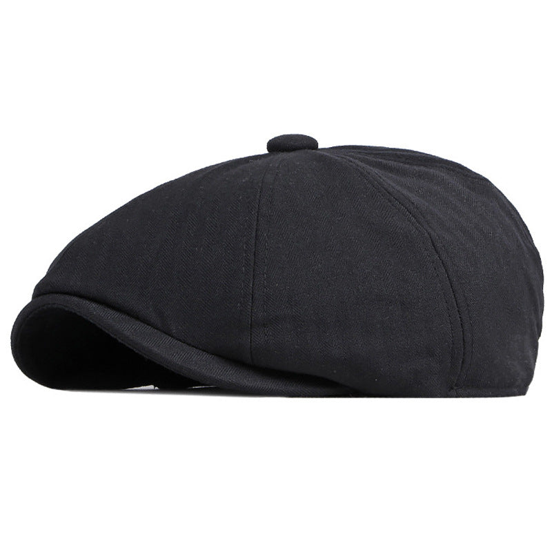 Béret rétro en coton mixte – Style britannique