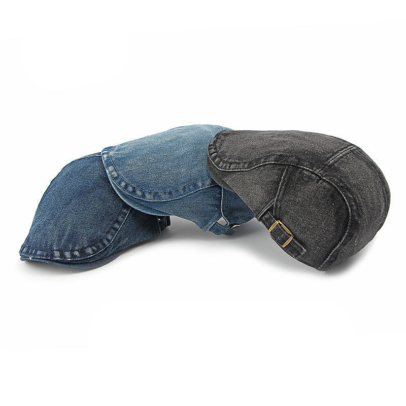Casquette en denim délavé – Style rétro mixte