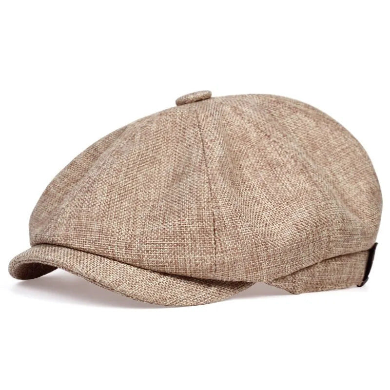 Béret en lin et coton réglable – Style vintage