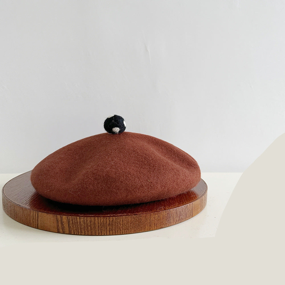 Béret femme en feutre de laine – Style peintre