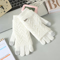 Gants 2-en-1 convertibles en laine acrylique – Écran tactile, femme