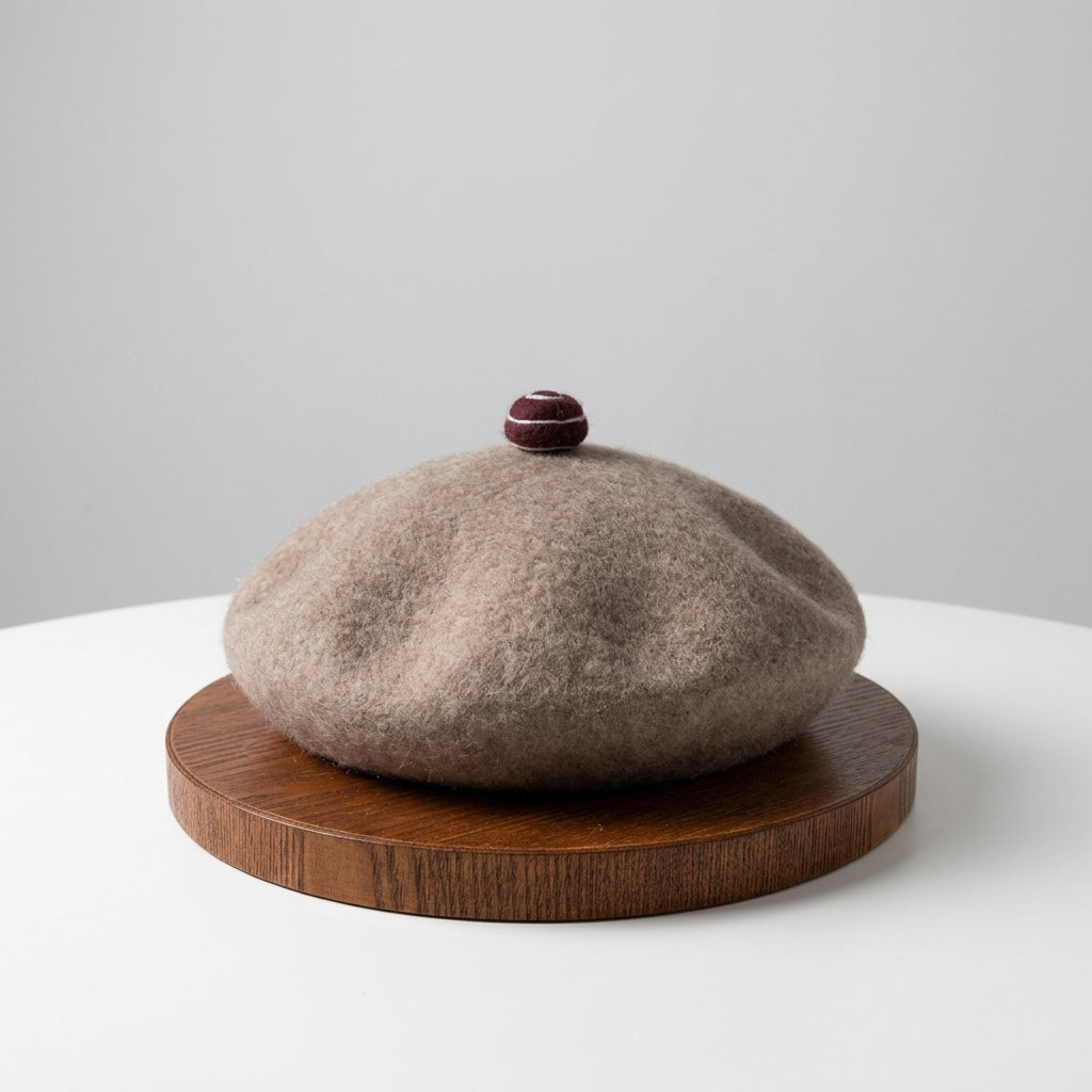 Coffret Parisienne : béret en feutre de laine