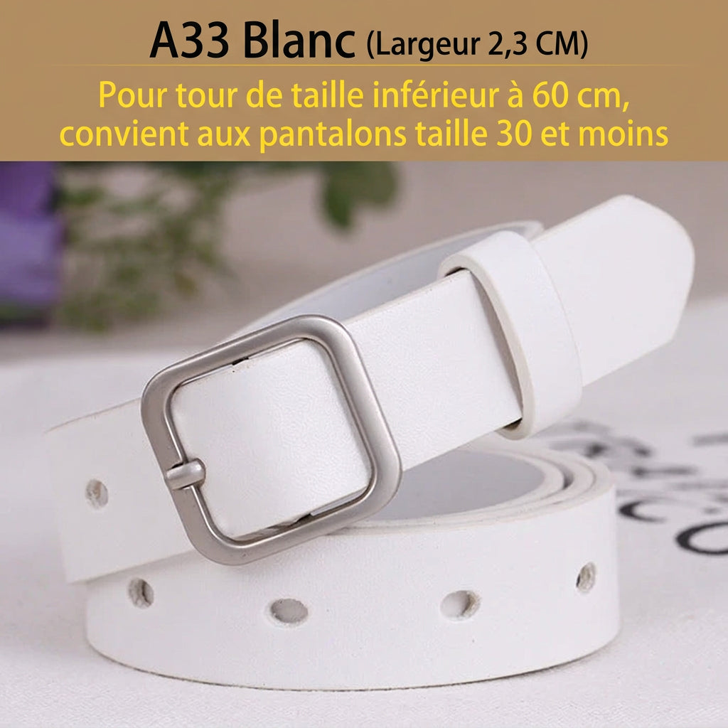 Ceinture femme en simili cuir – Boucle cœur