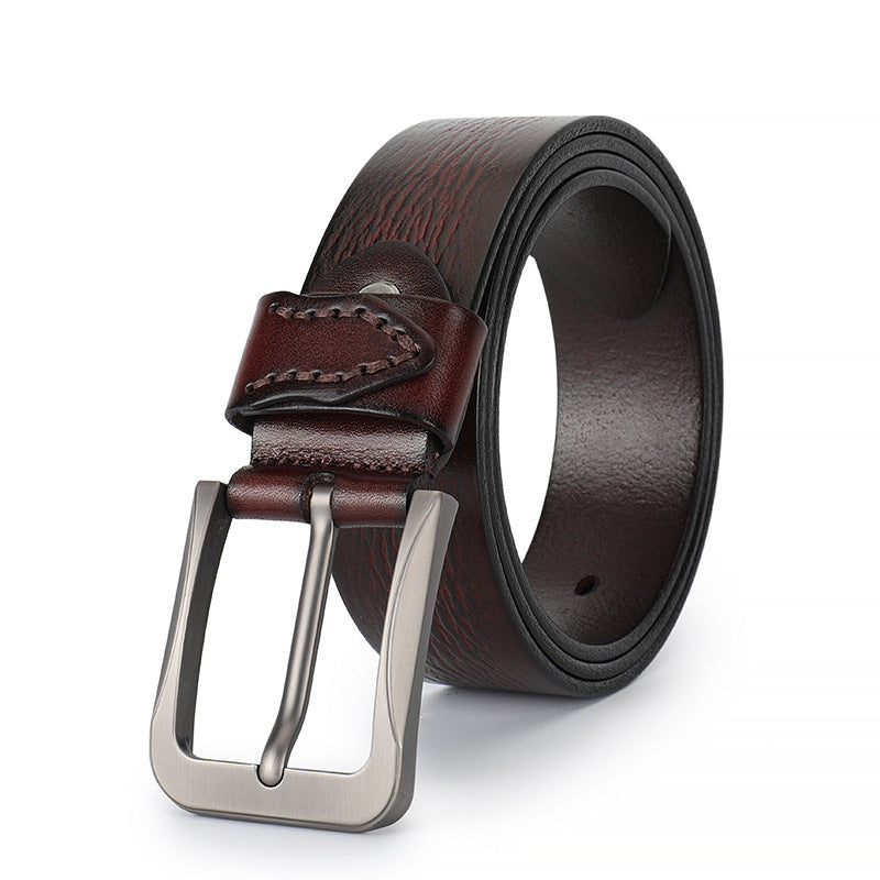 Ceinture homme en cuir pleine fleur fait main – Boucle ardillon