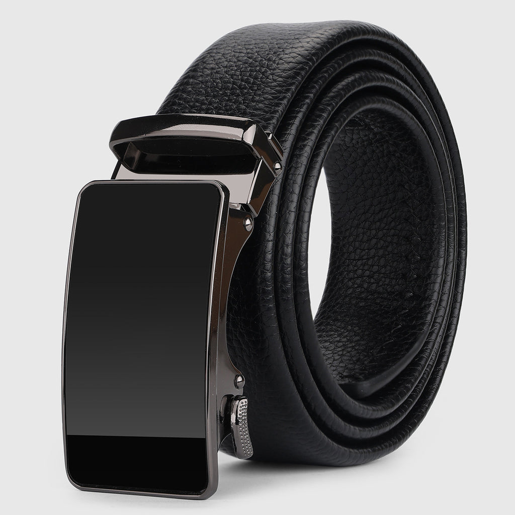 Ceinture homme business en cuir verni – Boucle automatique