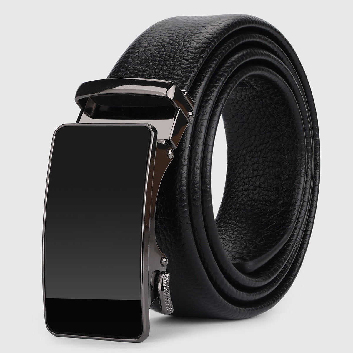 Ceinture homme business en cuir verni – Boucle automatique