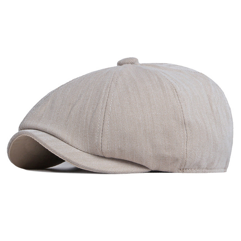 Béret rétro en coton mixte – Style britannique