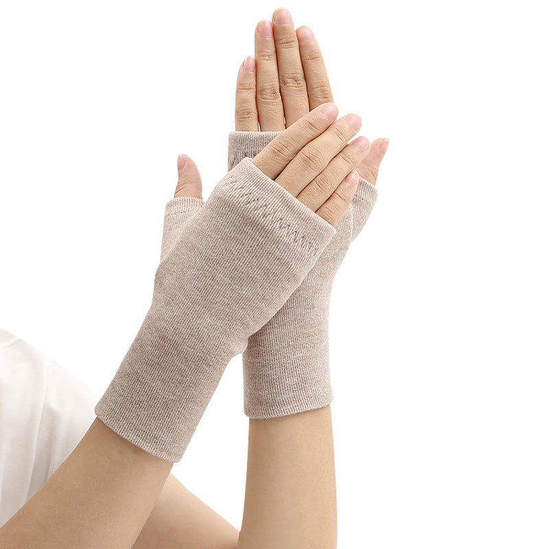 Gants mi-doigts en cachemire épais – Mixte, 6 coloris