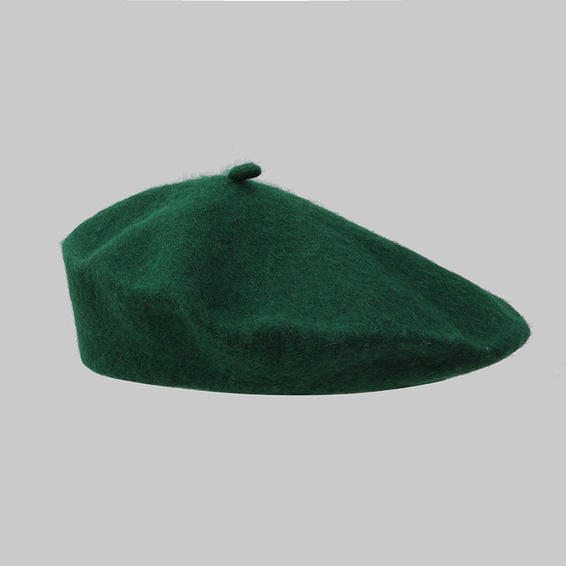 Béret femme en acrylique – Style rétro coréen