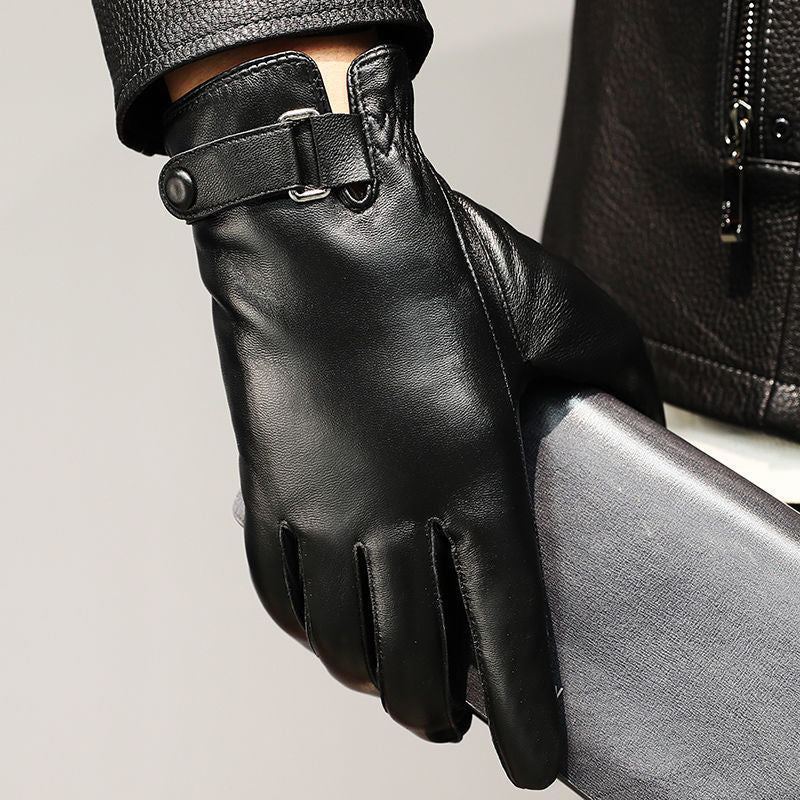 Gants en cuir doublés – Homme