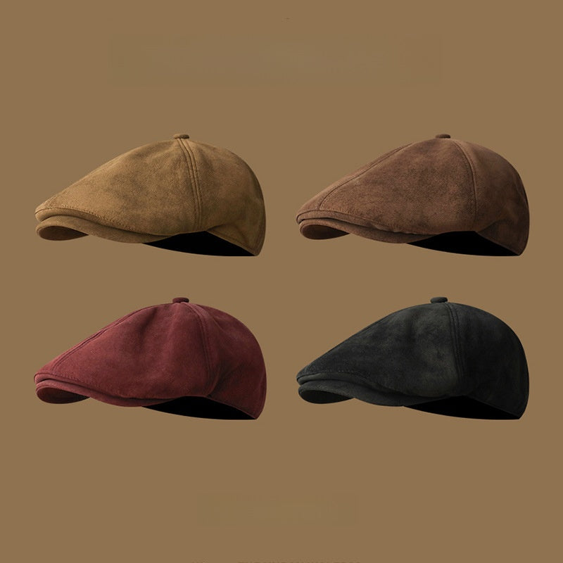 Casquette gavroche effet daim vieilli – Béret réglable