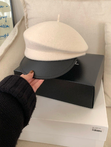 Béret en laine australienne – Style gavroche rétro