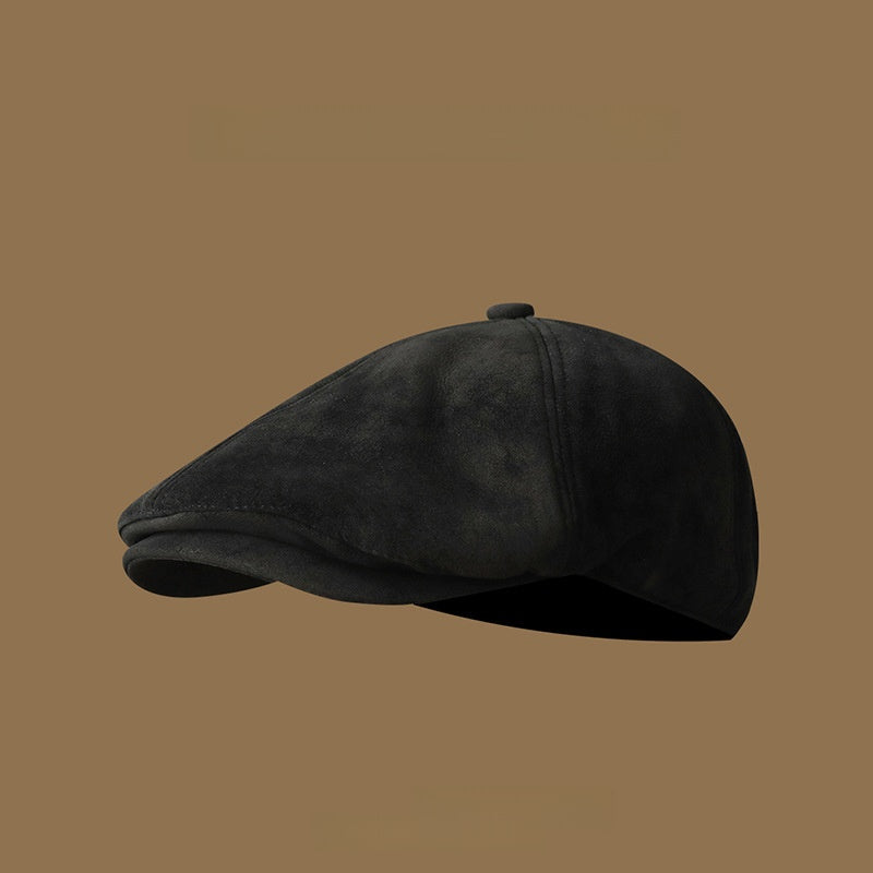 Casquette gavroche effet daim vieilli – Béret réglable