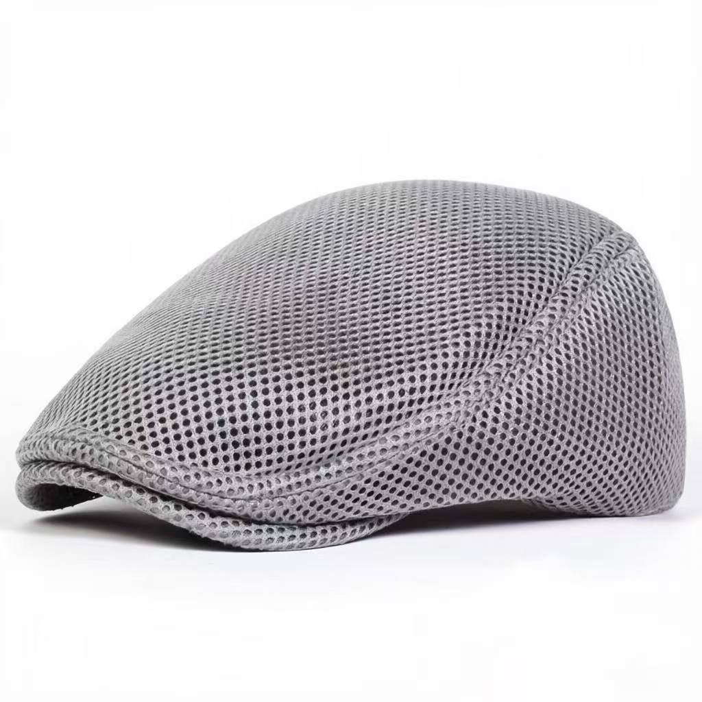 Casquette plate en coton réglable – Respirante