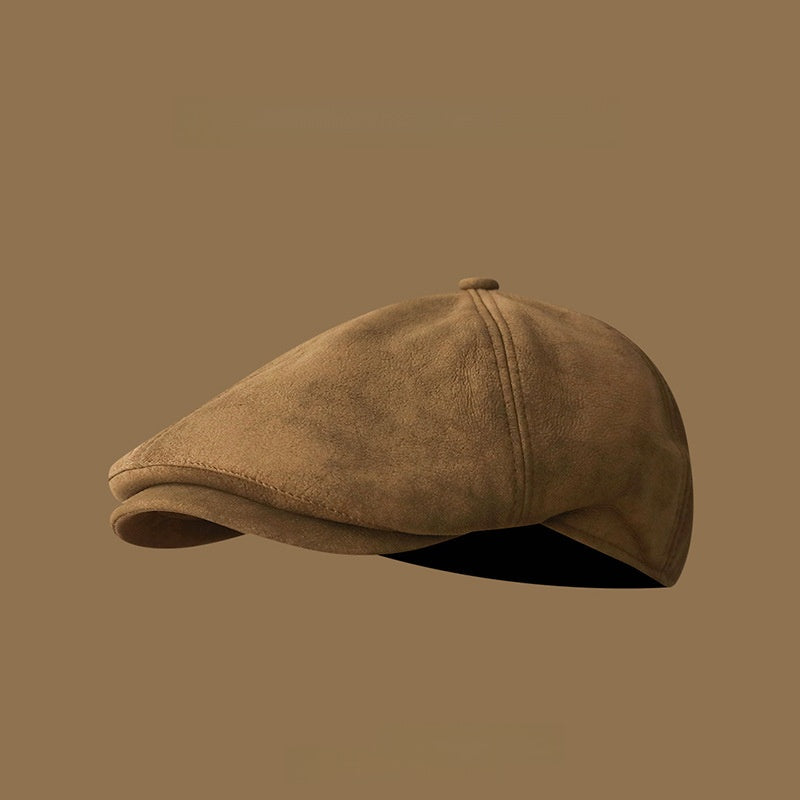 Casquette gavroche effet daim vieilli – Béret réglable