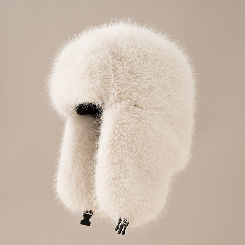 Bonnet d'hiver à protège-oreilles en peluche – Mixte