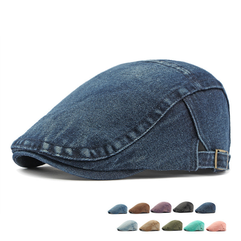 Casquette en denim délavé – Style rétro mixte