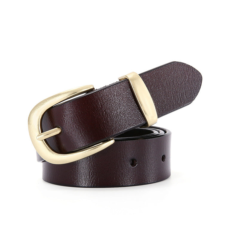 Ceinture femme en cuir lisse – Style minimaliste