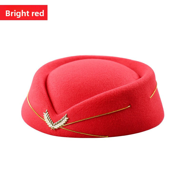 Béret hôtesse en feutre – Style élégant, tenue de scène et bureau