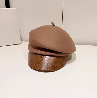 Béret en laine australienne – Style gavroche rétro