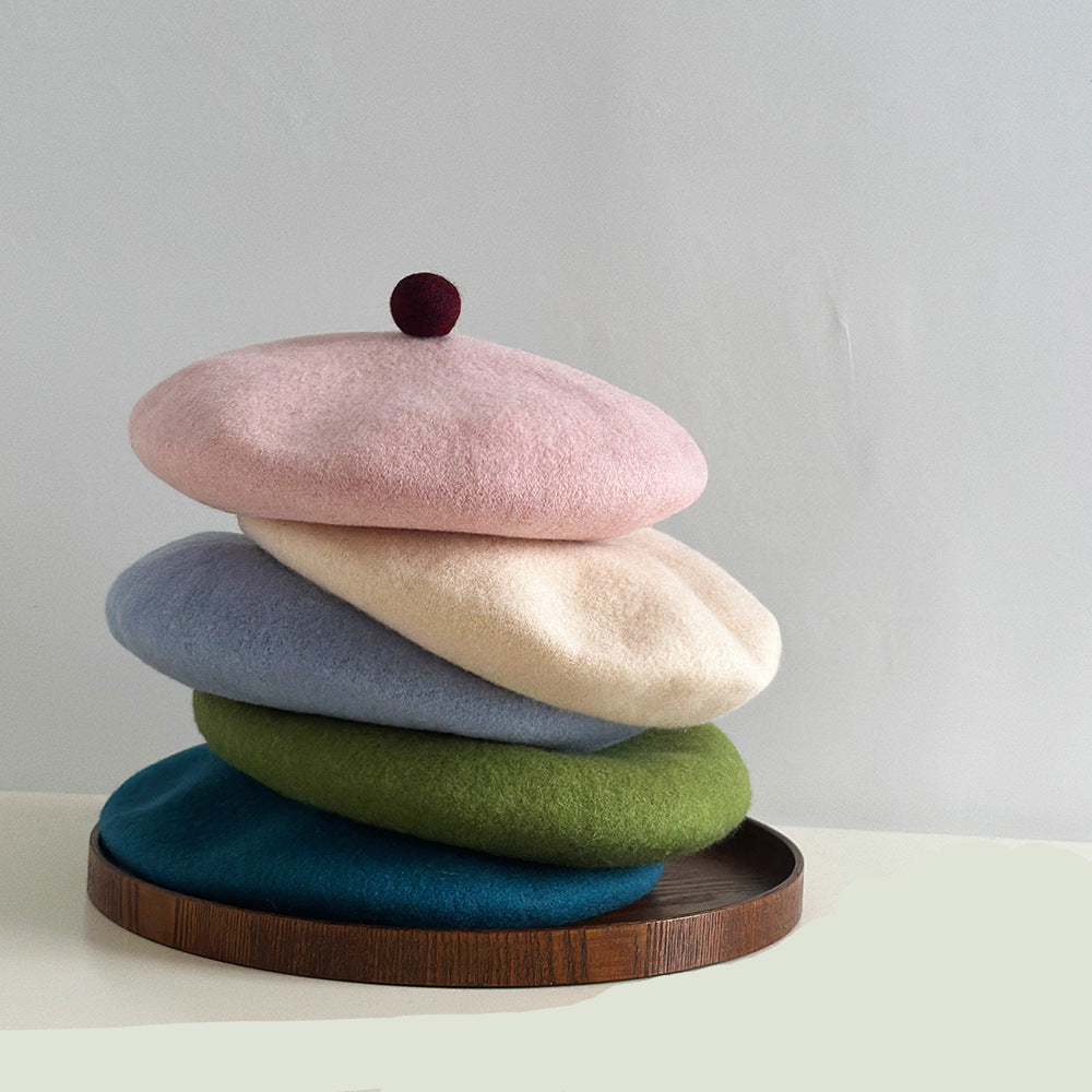 Béret femme en feutre de laine – Style peintre