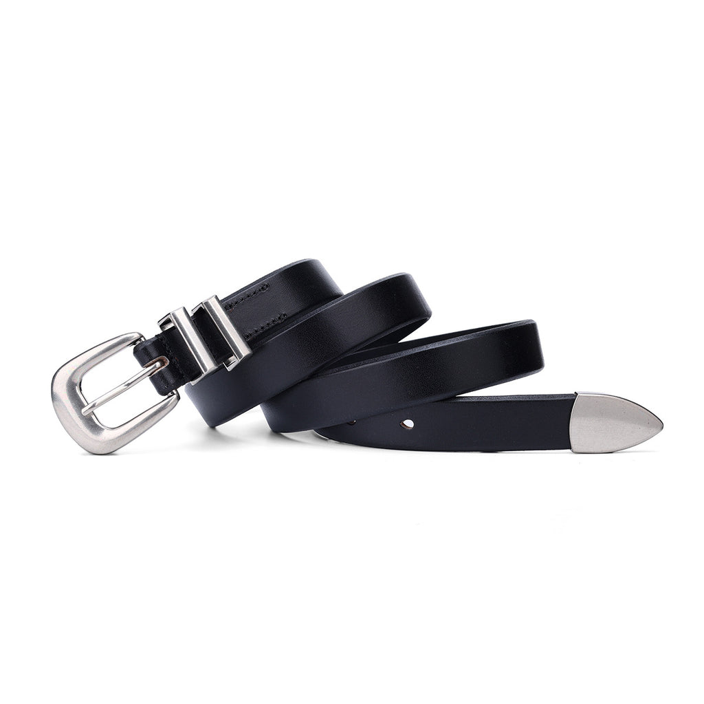 Ceinture femme en cuir tannage végétal – Boucle dorée