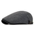 Casquette plate rayée homme – Effet velours