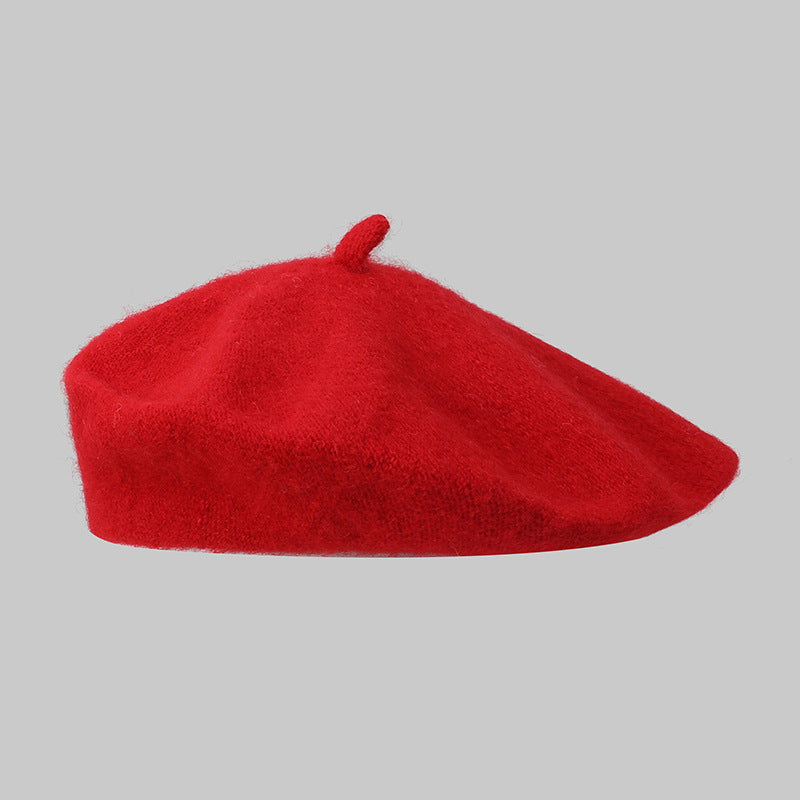 Béret femme en acrylique – Style rétro coréen