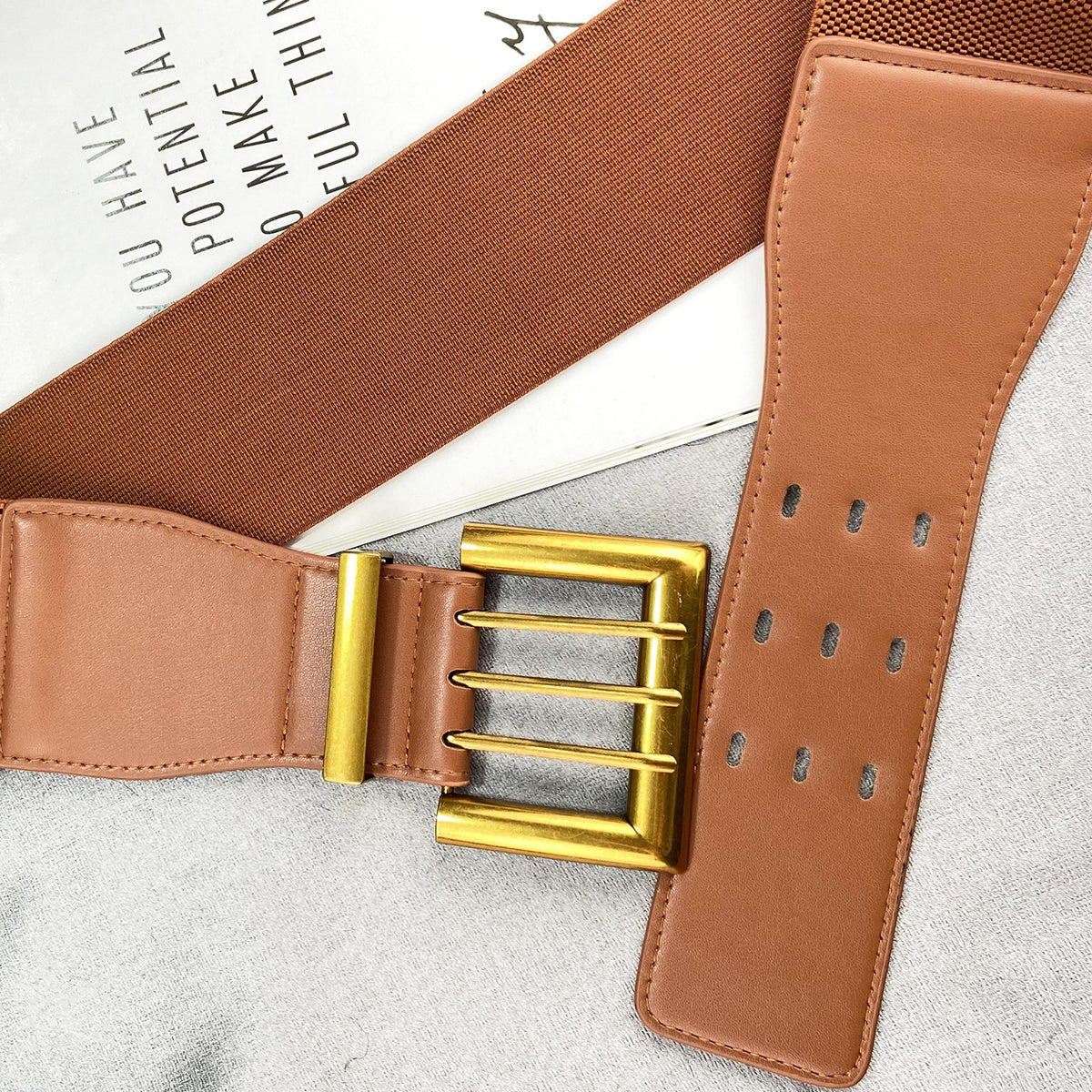 Ceinture élastique large pour femme