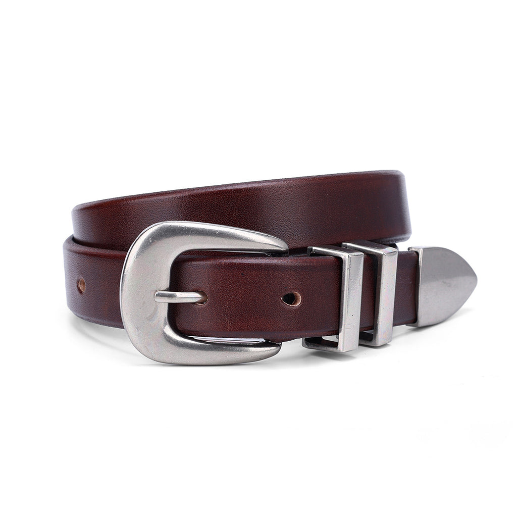 Ceinture femme en cuir tannage végétal – Boucle dorée