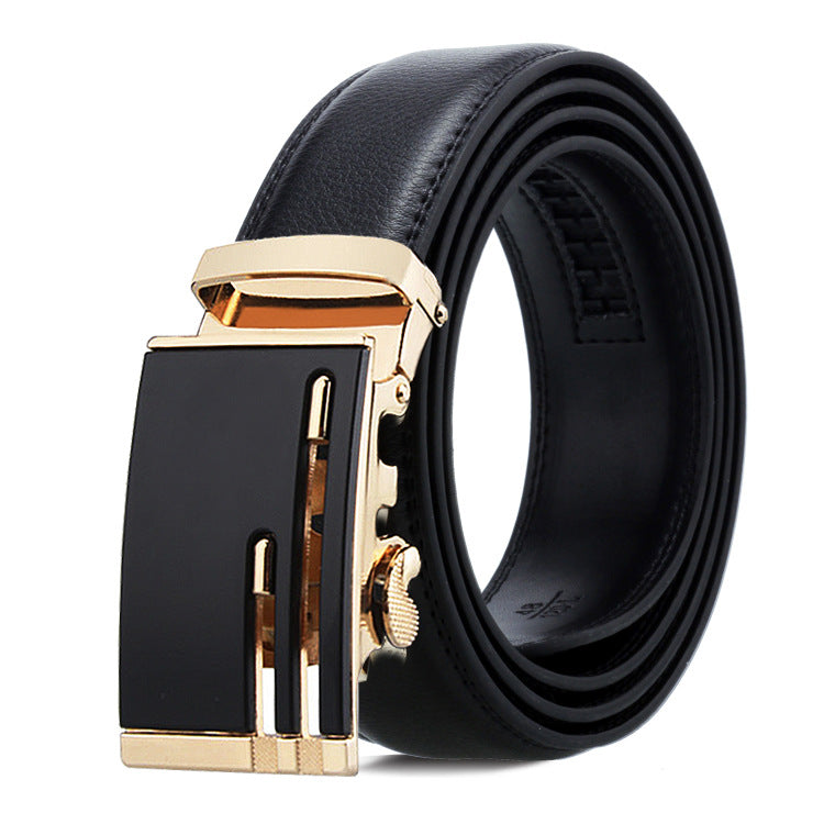 Ceinture homme réversible en cuir de vachette à boucle automatique
