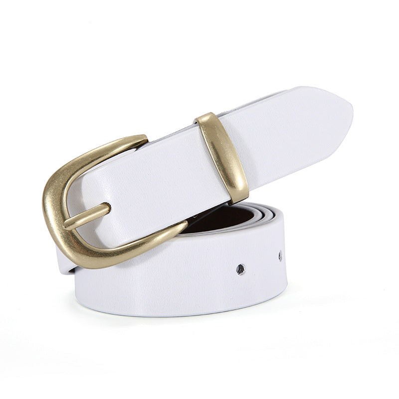 Ceinture femme en cuir lisse – Style minimaliste